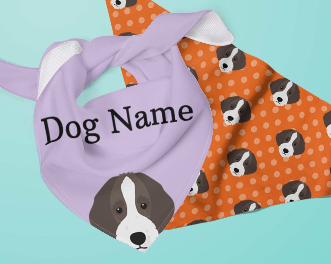 Two dog bandanas personalised for your dog