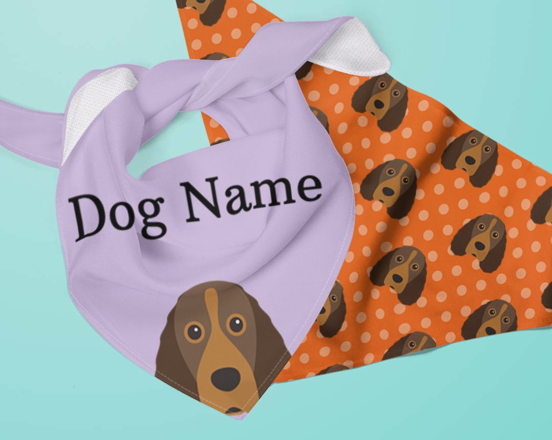 Two dog bandanas personalised for your dog