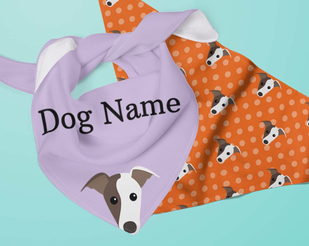 Two dog bandanas personalised for your dog