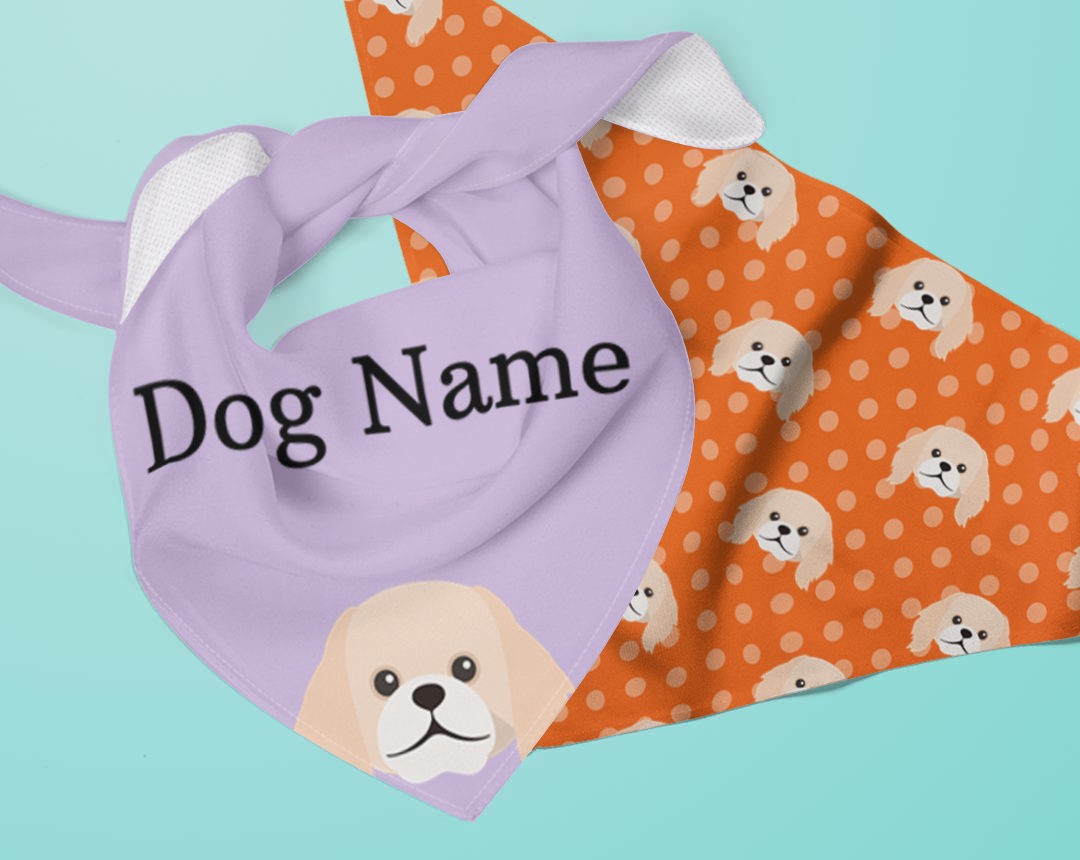 Two dog bandanas personalised for your dog