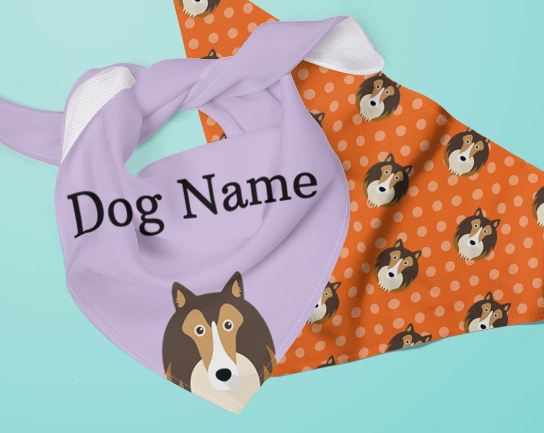 Two dog bandanas personalised for your dog