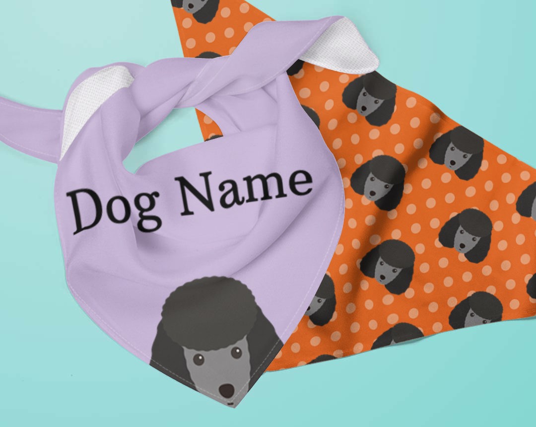 Two Personalized Dog Bandanas