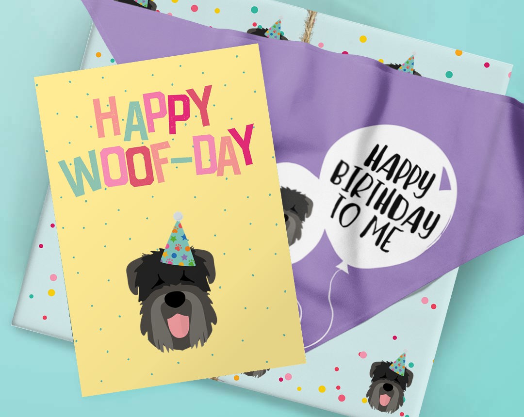 Personalised Dog Birthday Gifts featuring Wrap, Bandana and Card