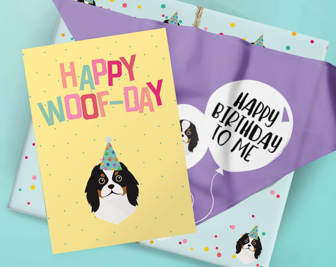 Personalised Dog Birthday Gifts featuring Wrap, Bandana and Card