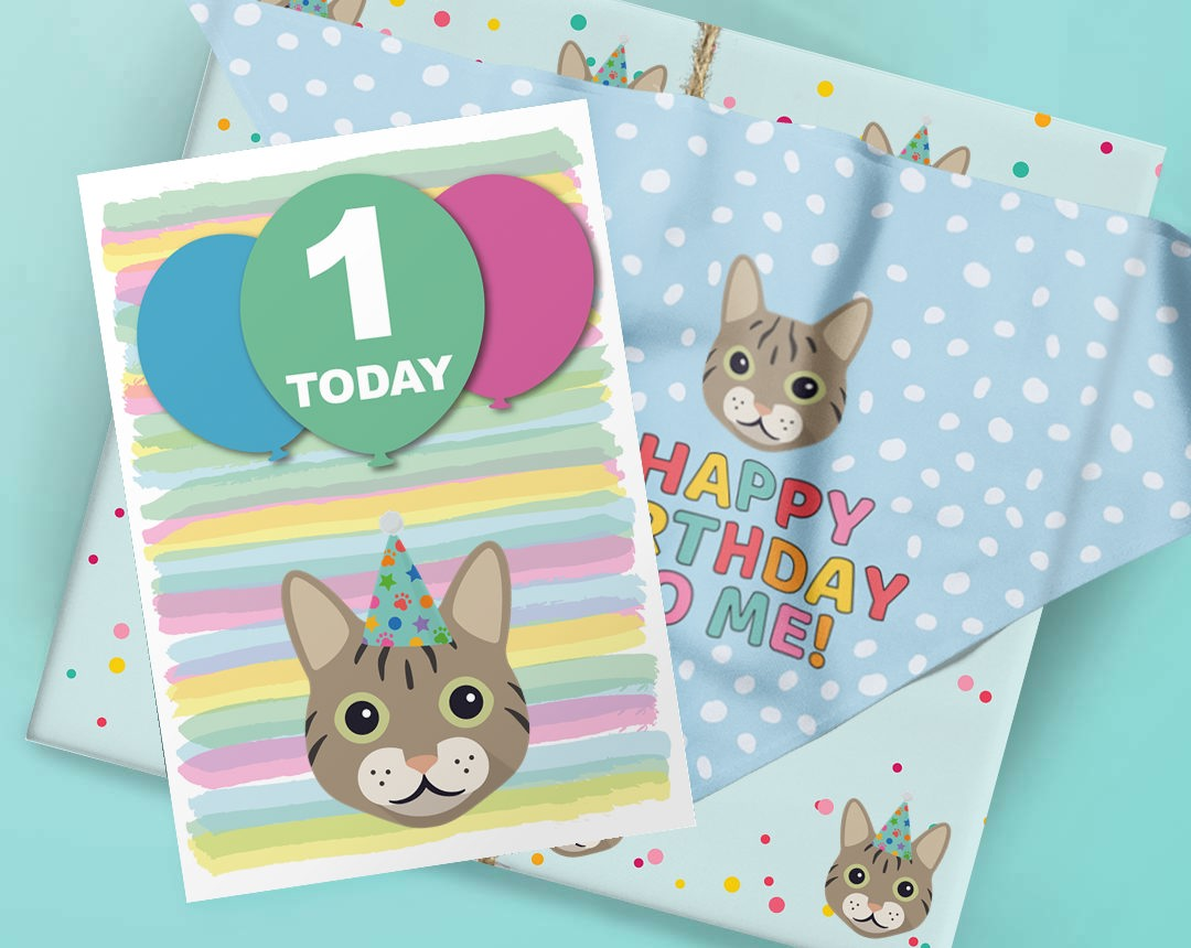 Personalised Cat Birthday Cards 