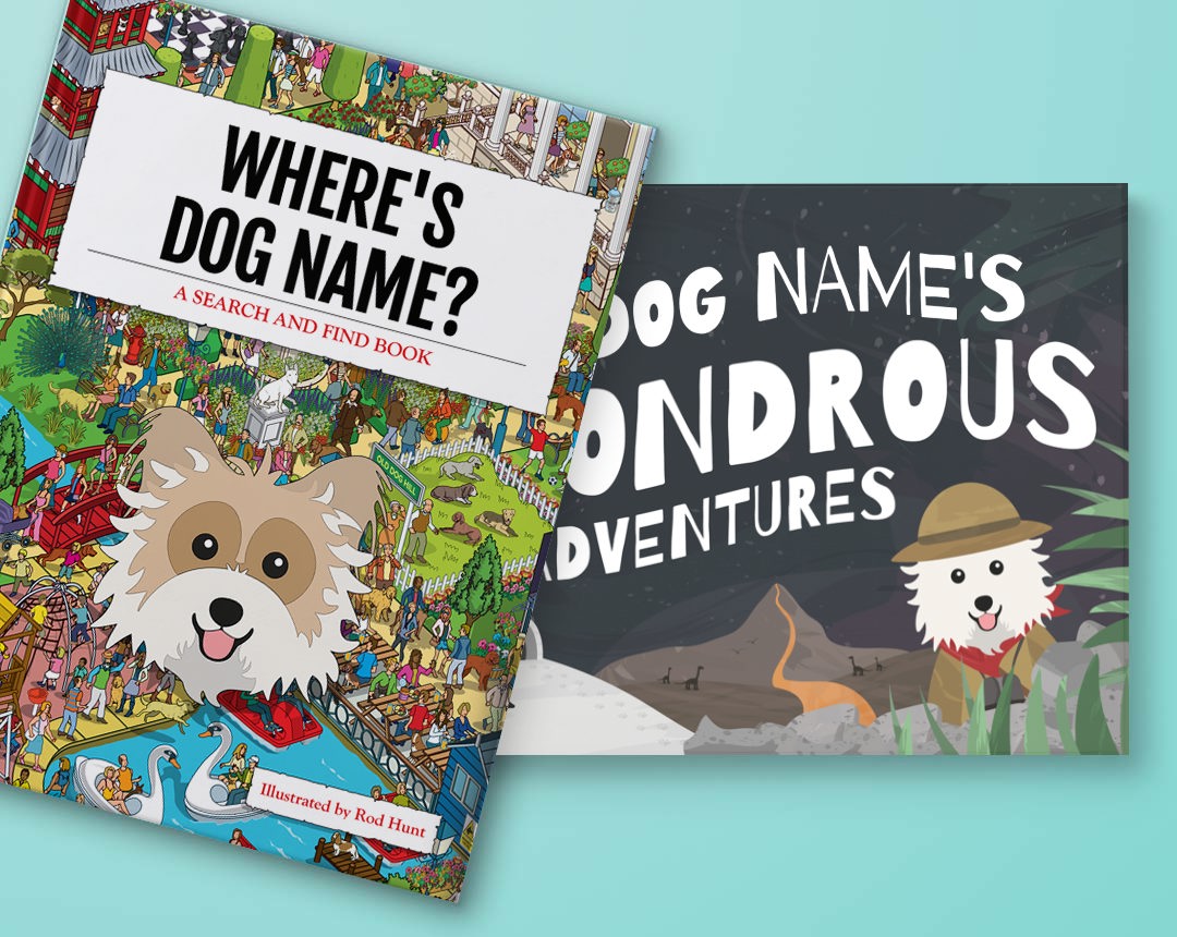 Two Personalized Dog Landcape Books