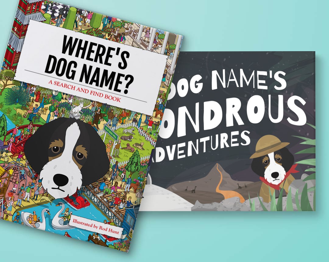 Two Personalized Dog Landcape Books