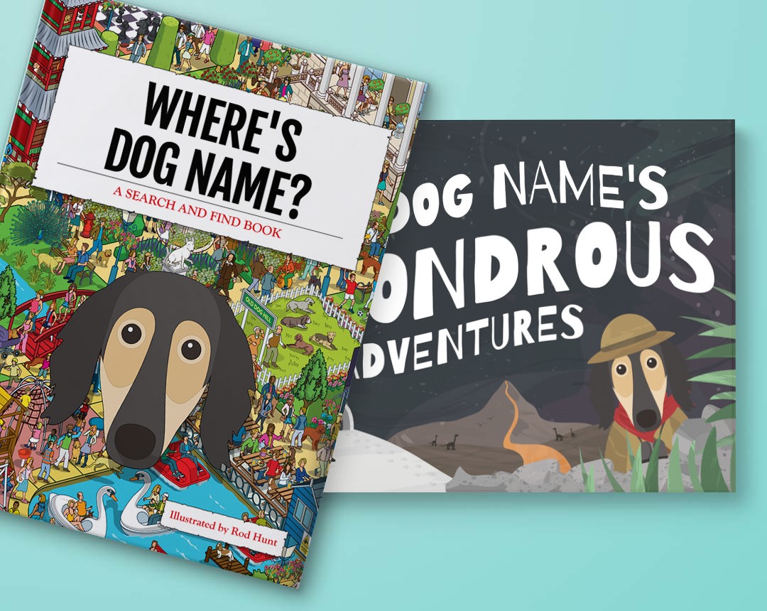 Two Personalized Dog Landcape Books