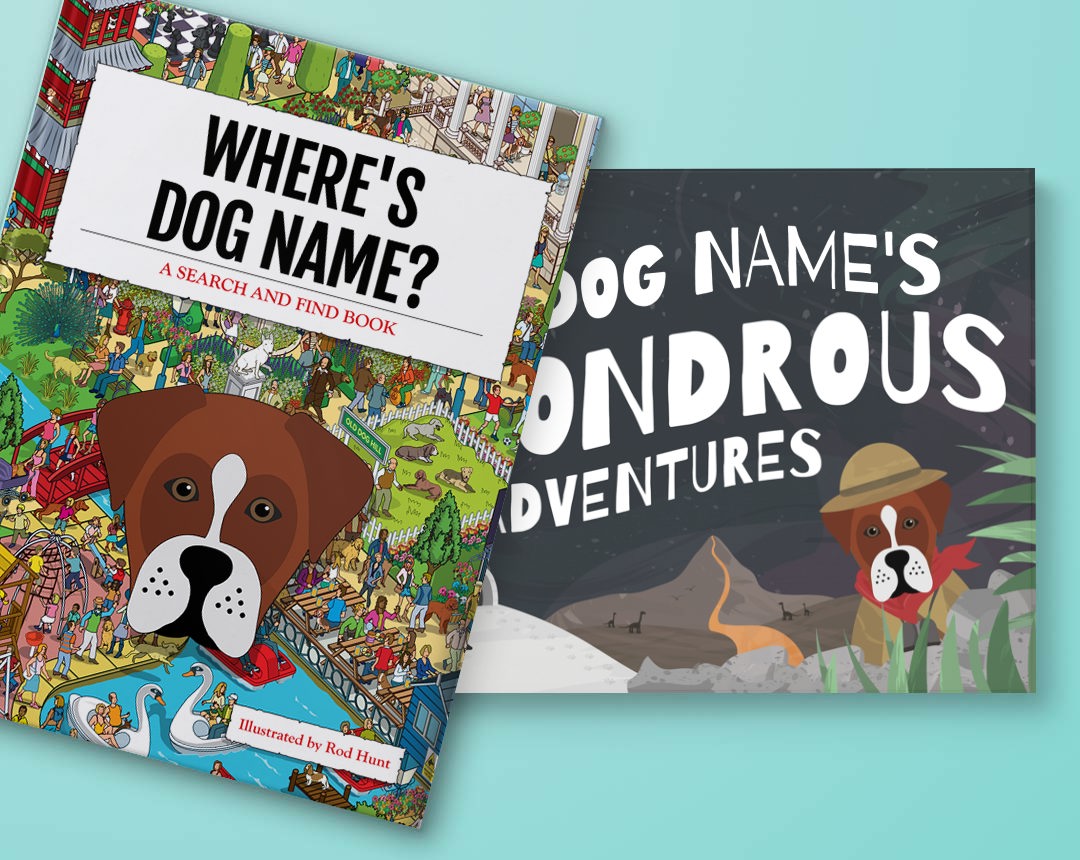 Two Personalized Dog Landcape Books