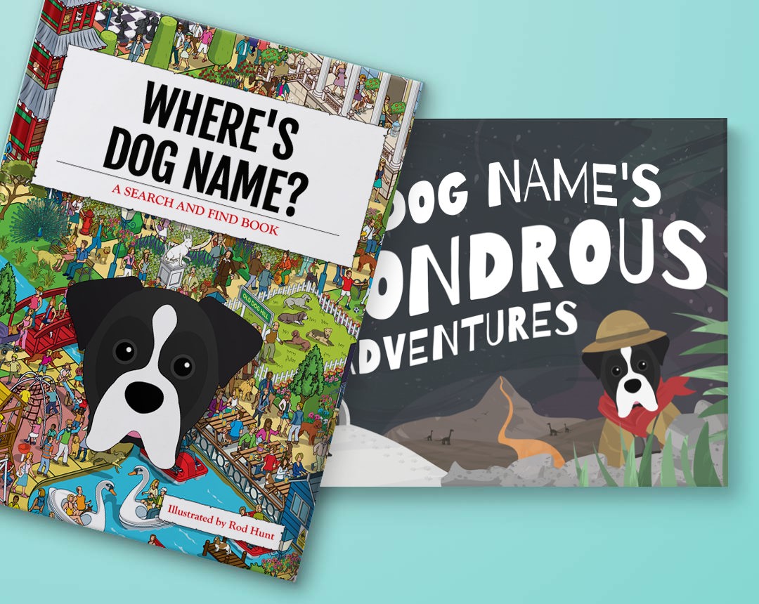 Two Personalized Dog Landcape Books