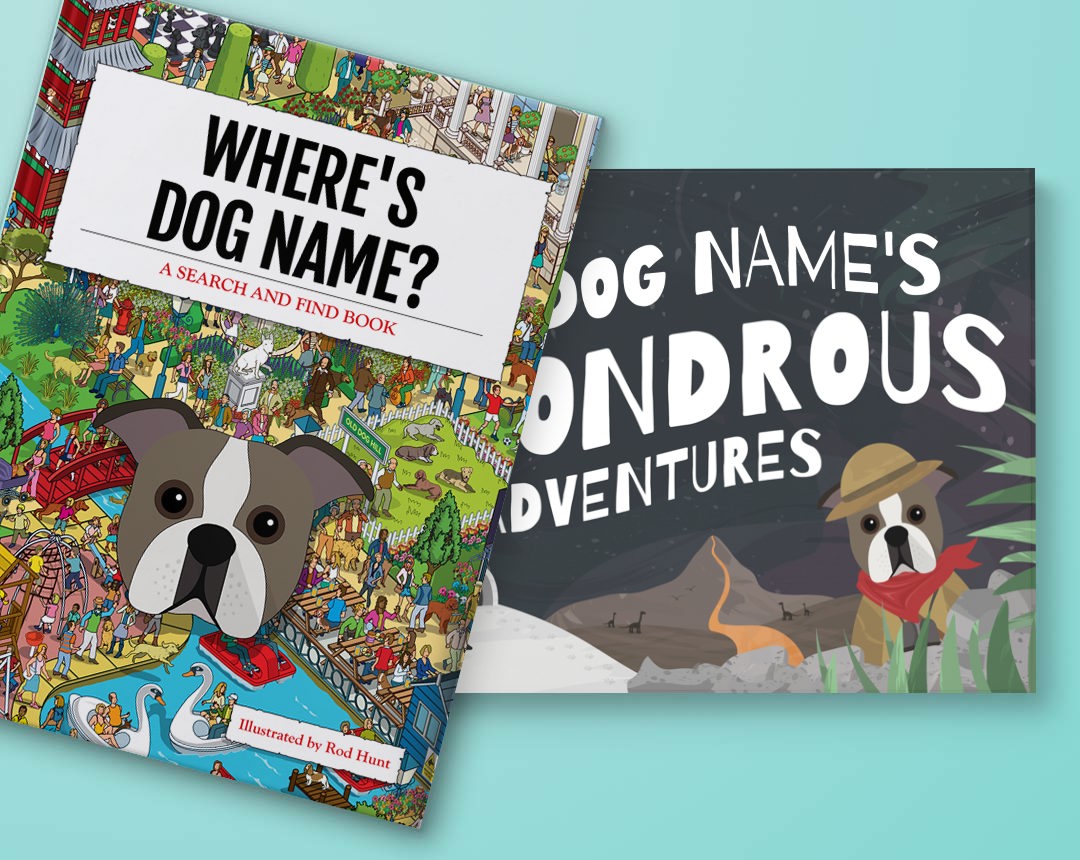 Two Personalized Dog Landcape Books