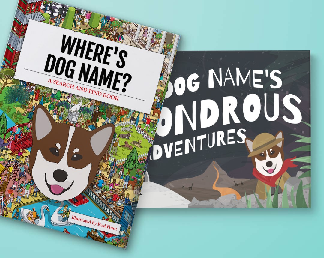 Two Personalized Dog Landcape Books