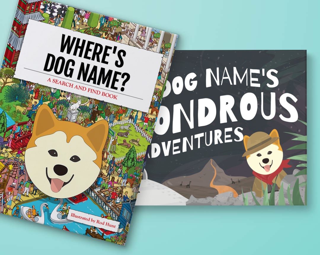 Two Personalized Dog Landcape Books