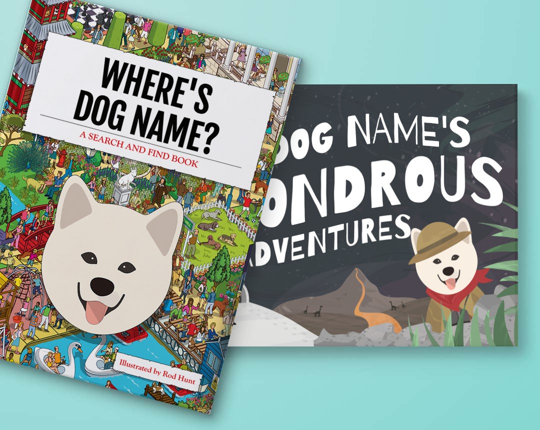 Two Personalized Dog Landcape Books