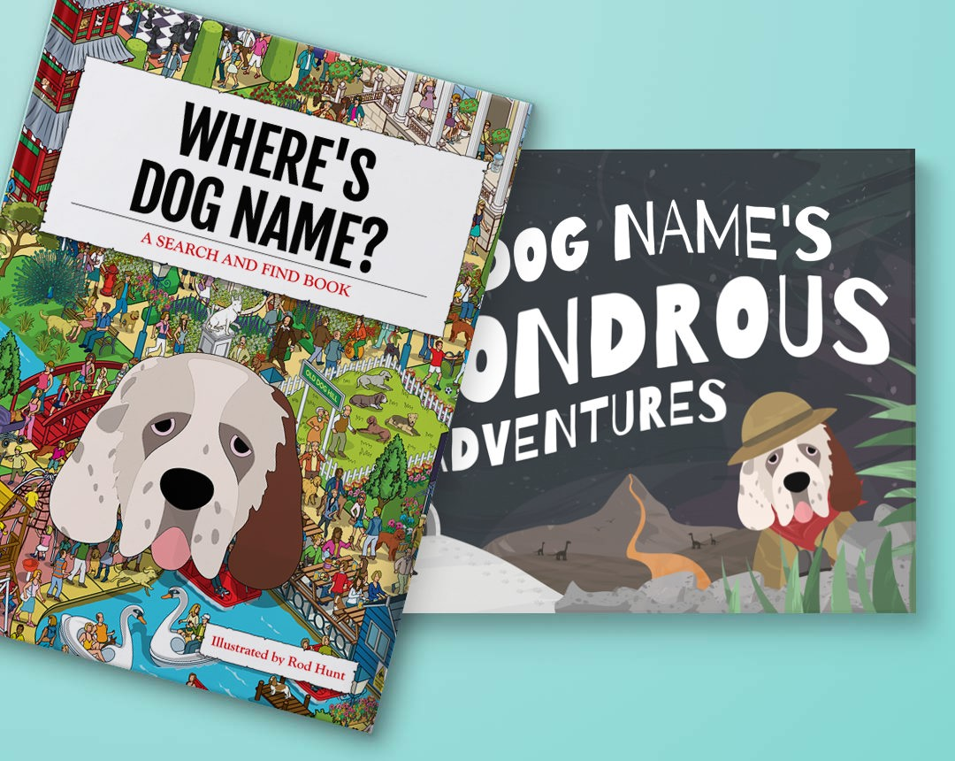 Two Personalized Dog Landcape Books