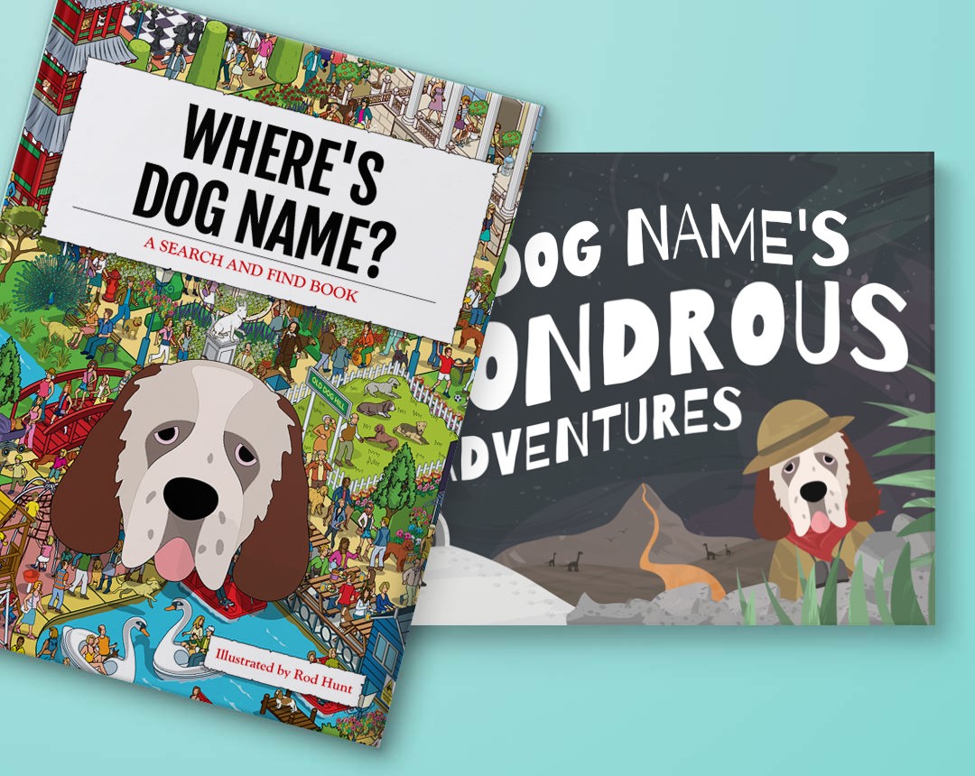 Two Personalized Dog Landcape Books