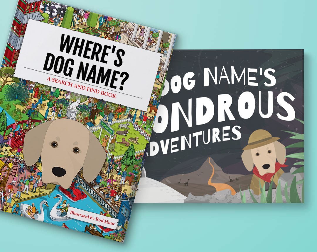 Two Personalized Dog Landcape Books