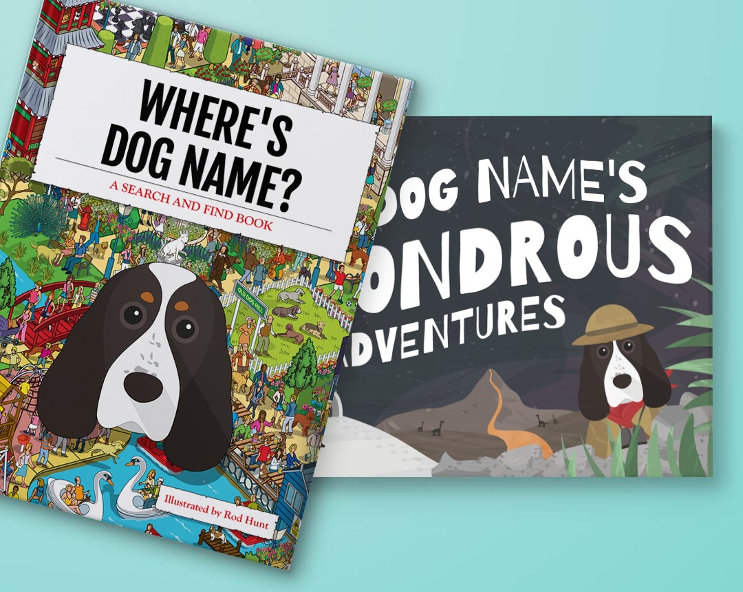 Two Personalized Dog Landcape Books