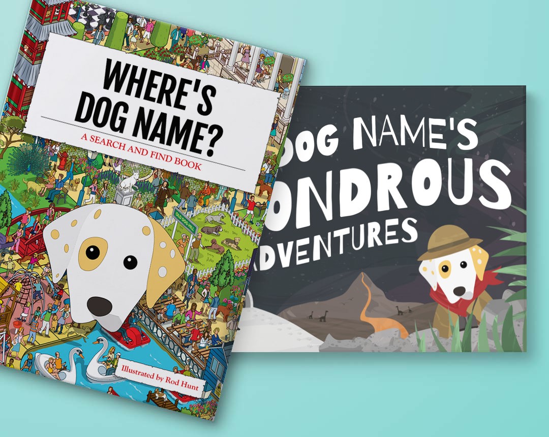 Two Personalized Dog Landcape Books