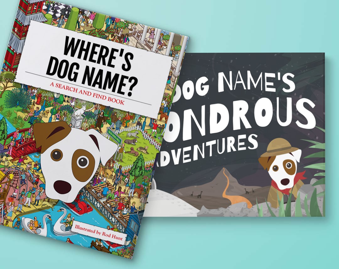 Two Personalized Dog Landcape Books