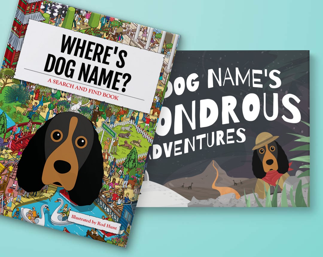 Two Personalized Dog Landcape Books