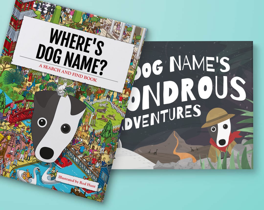 Two Personalized Dog Landcape Books