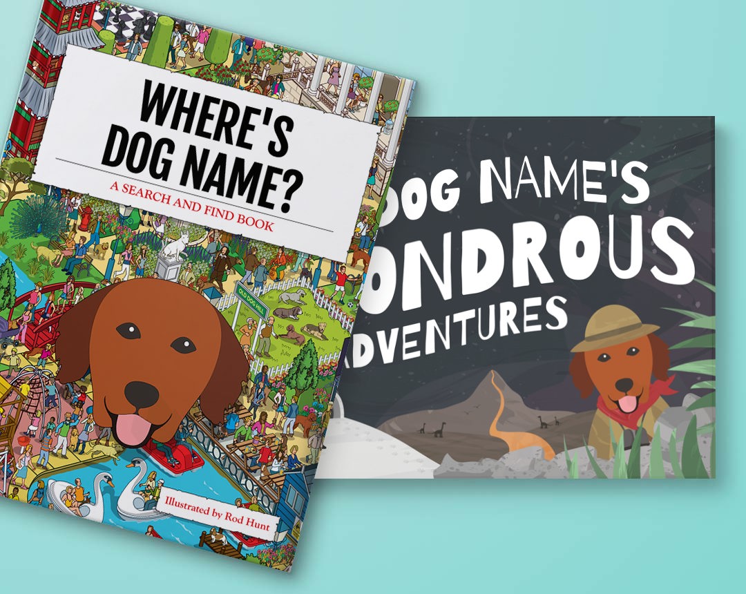 Two Personalized Dog Landcape Books