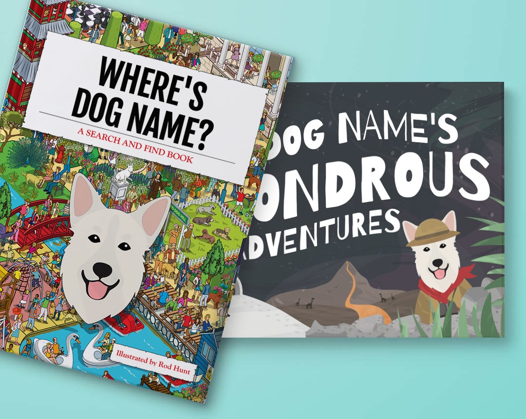 Two Personalized Dog Landcape Books