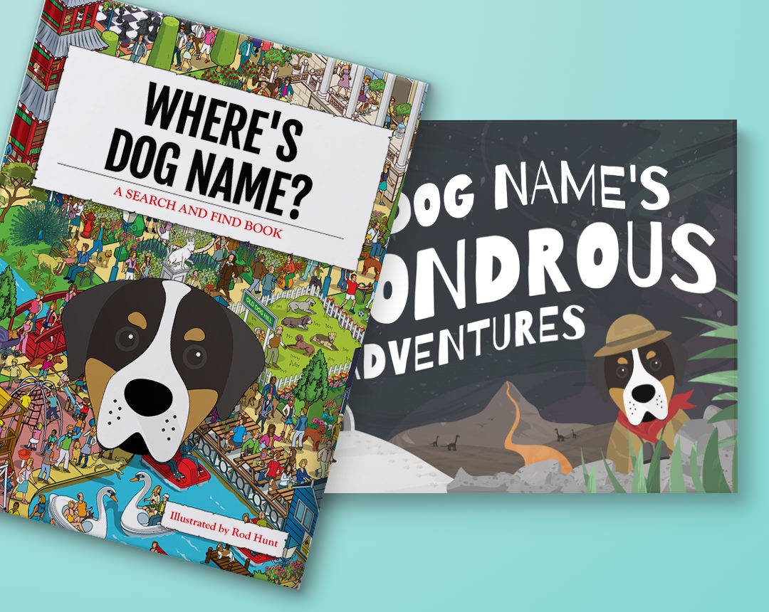 Two Personalized Dog Landcape Books