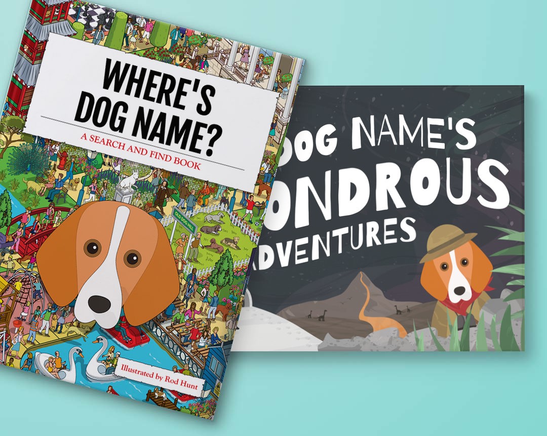 Two Personalized Dog Landcape Books