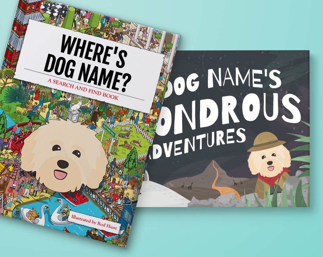 Two Personalized Dog Landcape Books