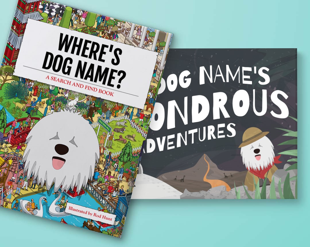 Two Personalized Dog Landcape Books