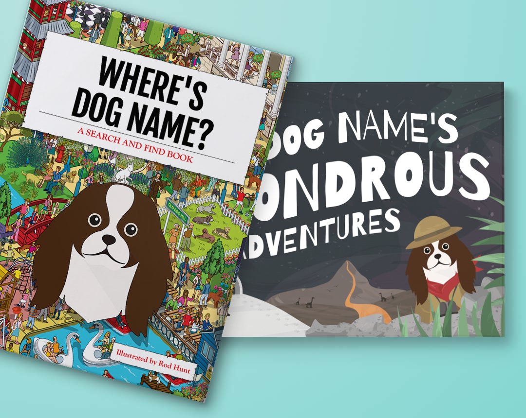 Two Personalized Dog Landcape Books