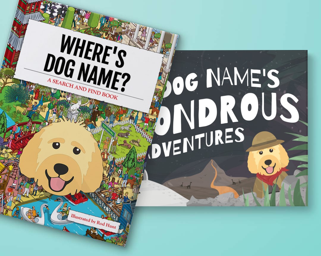 Two Personalized Dog Landcape Books