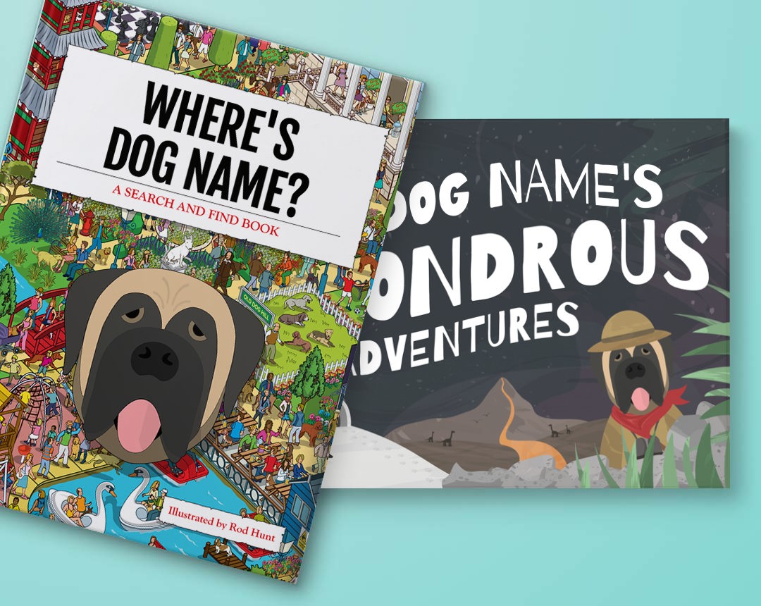 Two Personalized Dog Landcape Books