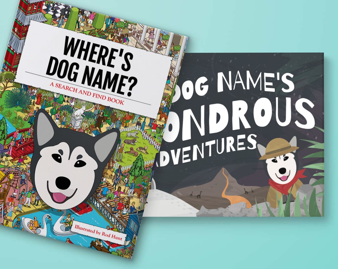 Two Personalized Dog Landcape Books