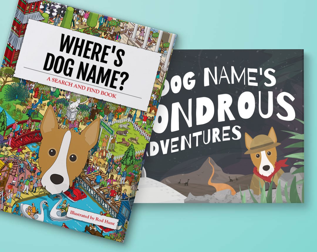 Two Personalized Dog Landcape Books