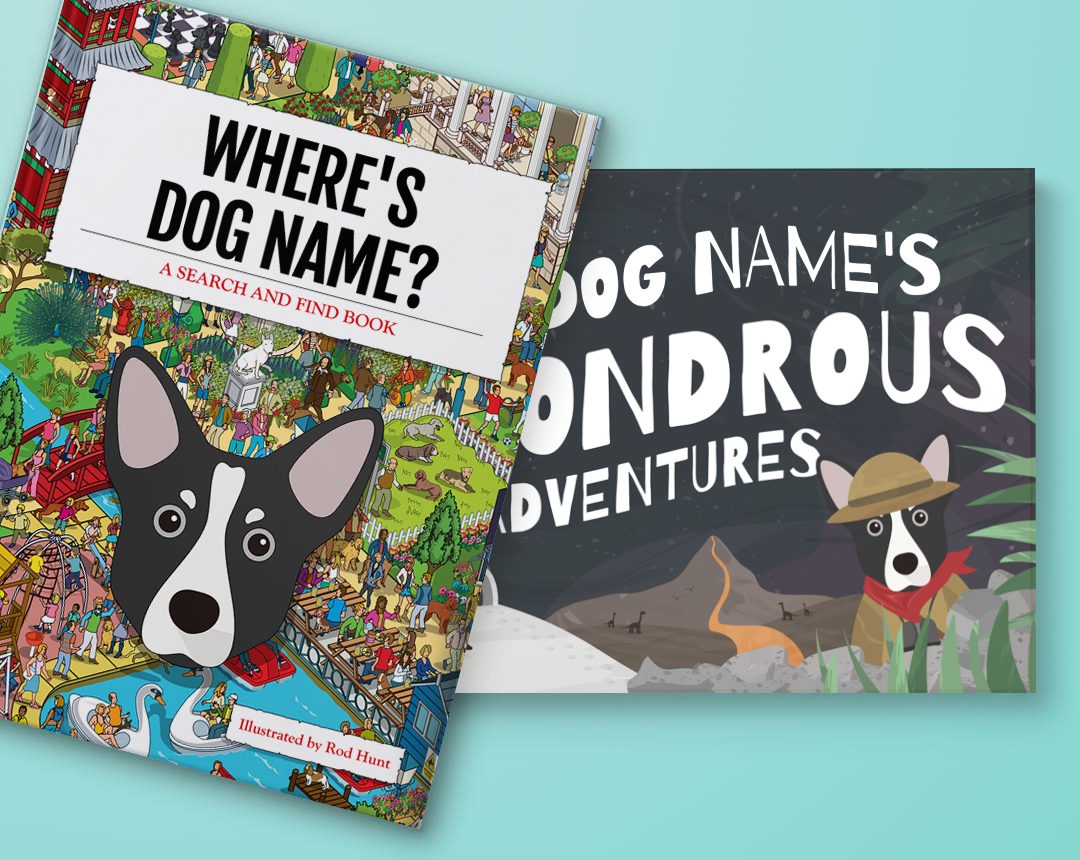 Two Personalized Dog Landcape Books