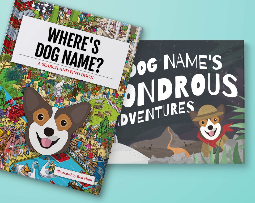 Two Personalized Dog Landcape Books