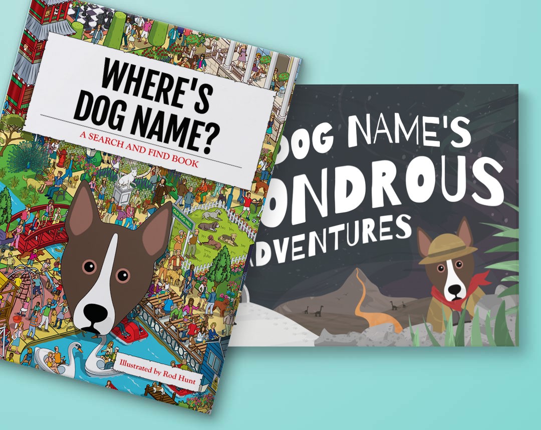 Two Personalized Dog Landcape Books