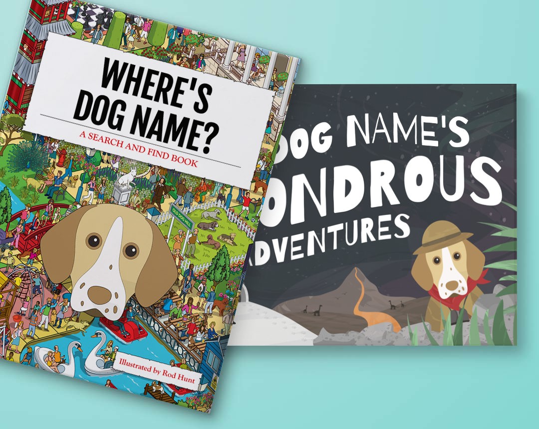 Two Personalized Dog Landcape Books