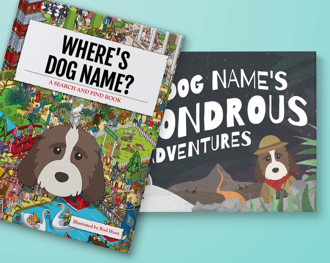 Two Personalized Dog Landcape Books