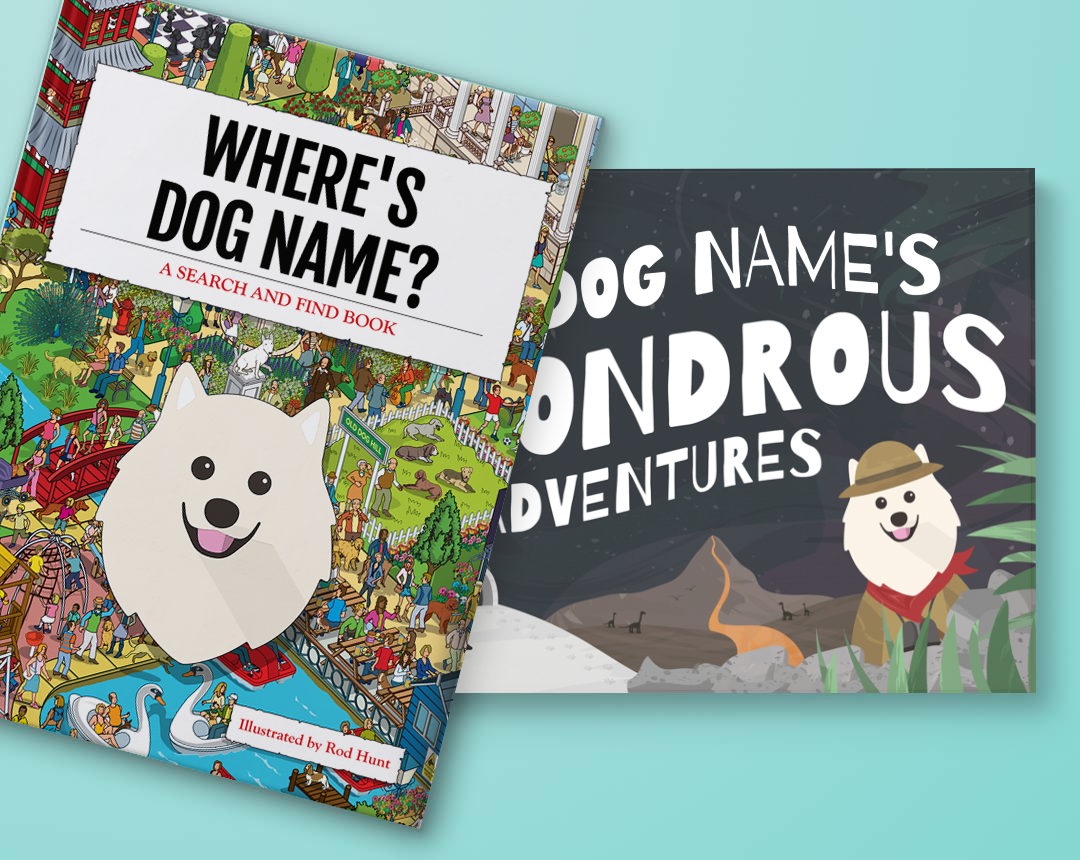 Two Personalized Dog Landcape Books