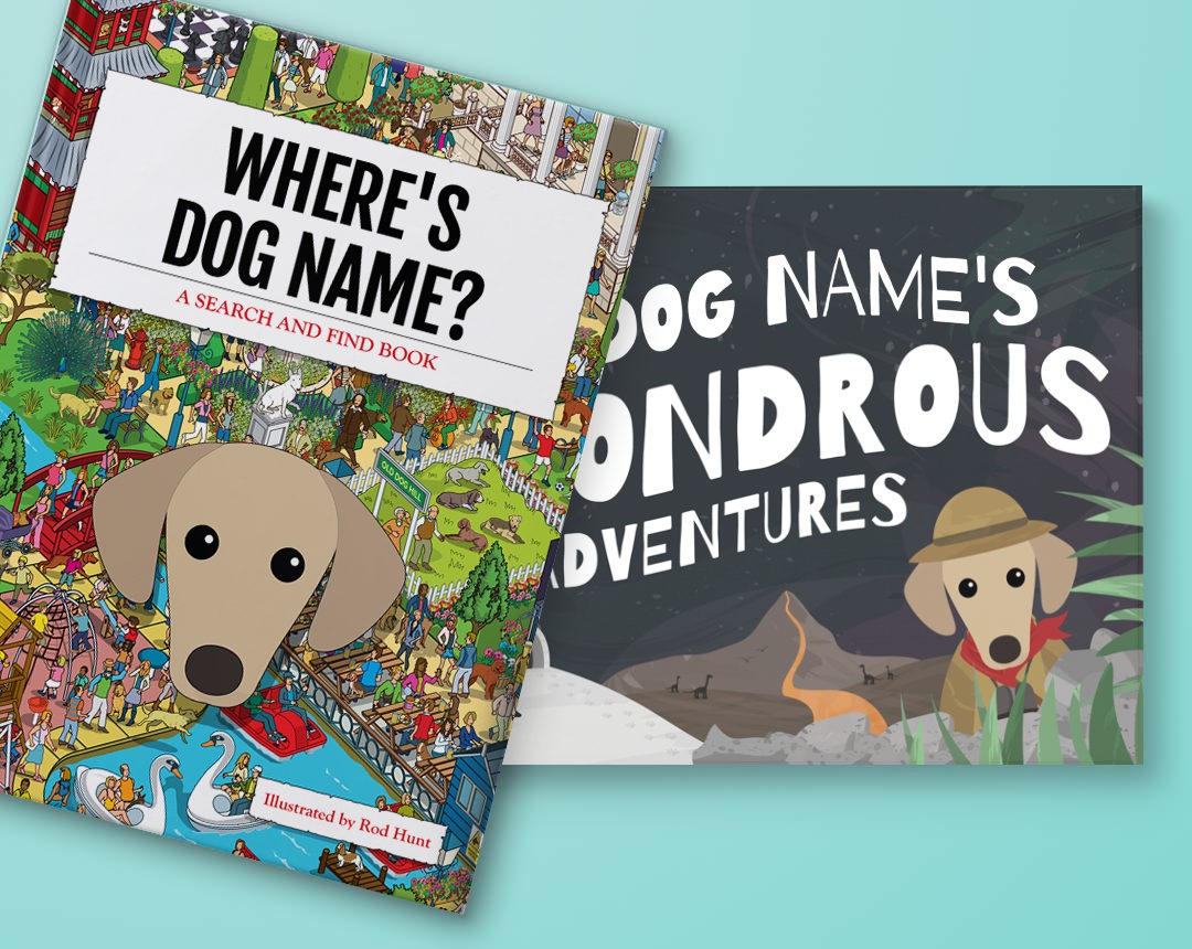 Two Personalized Dog Landcape Books