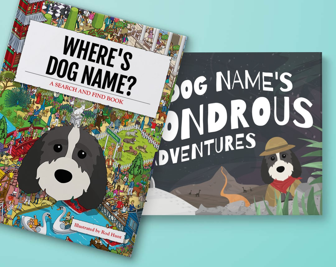 Two Personalized Dog Landcape Books