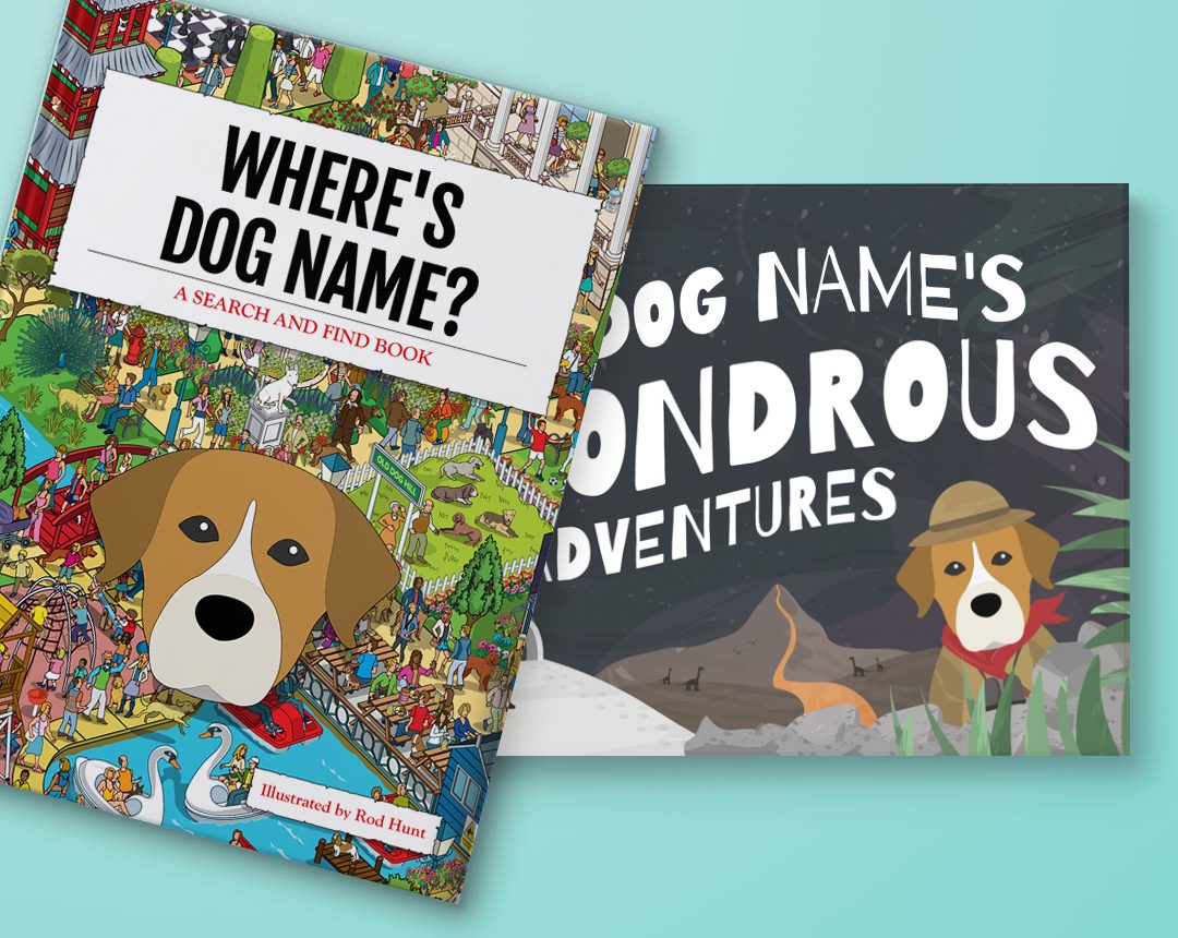 Two Personalized Dog Landcape Books