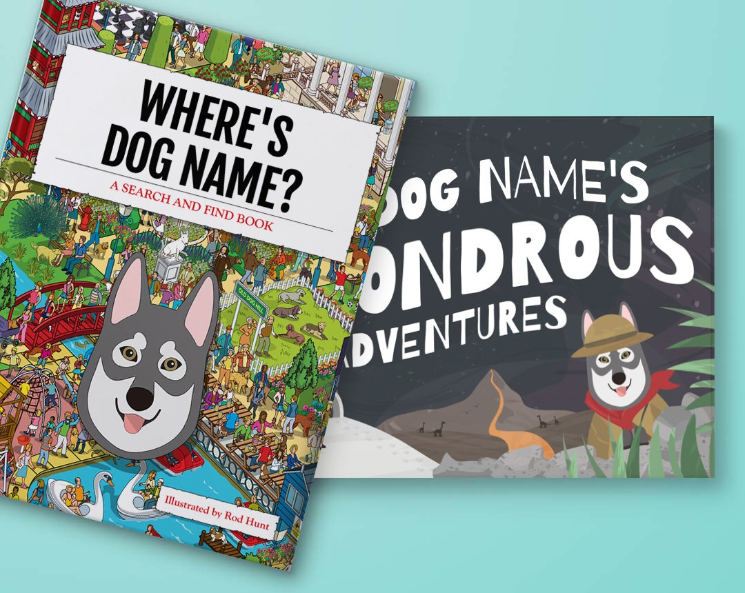 Two Personalized Dog Landcape Books