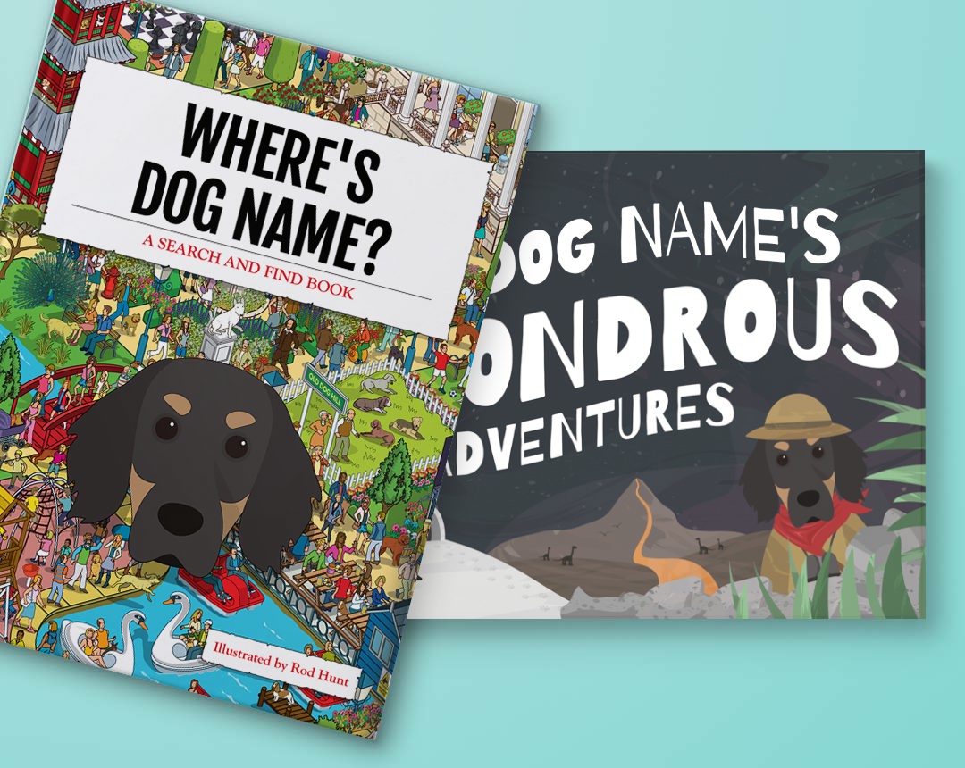 Two Personalized Dog Landcape Books