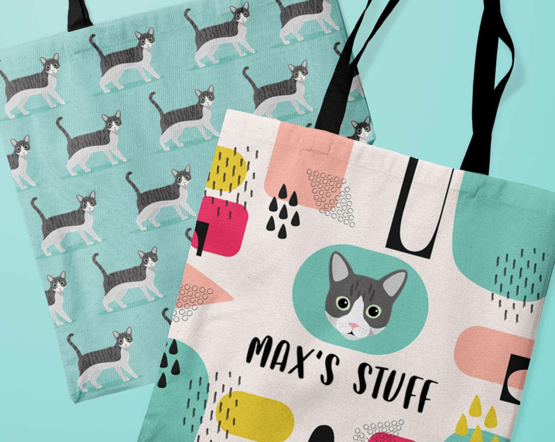 Personalized Bags featuring your Cat