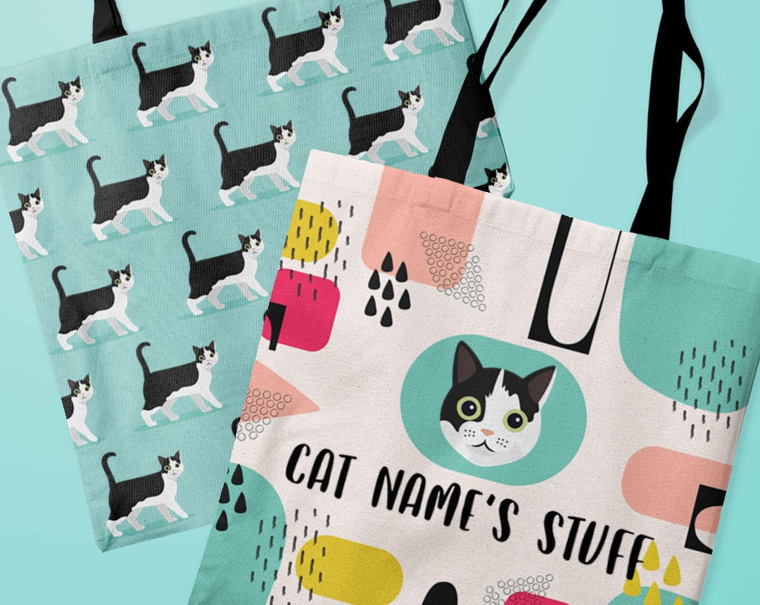 Persoanlised Cat Canvas Bags